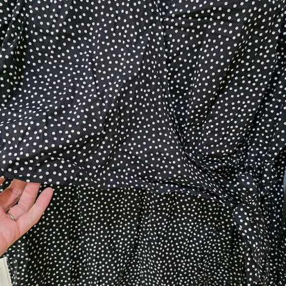 Coldwater Creek Black & White Polka Dot Blouse – Women’s Plus 2X Long Sleeve - Picture 6 of 10